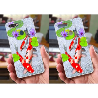 Ốp lưng Oppo A7 (dẻo viền trắng trong) - Hình Chim Công, Cá Chép, Cò