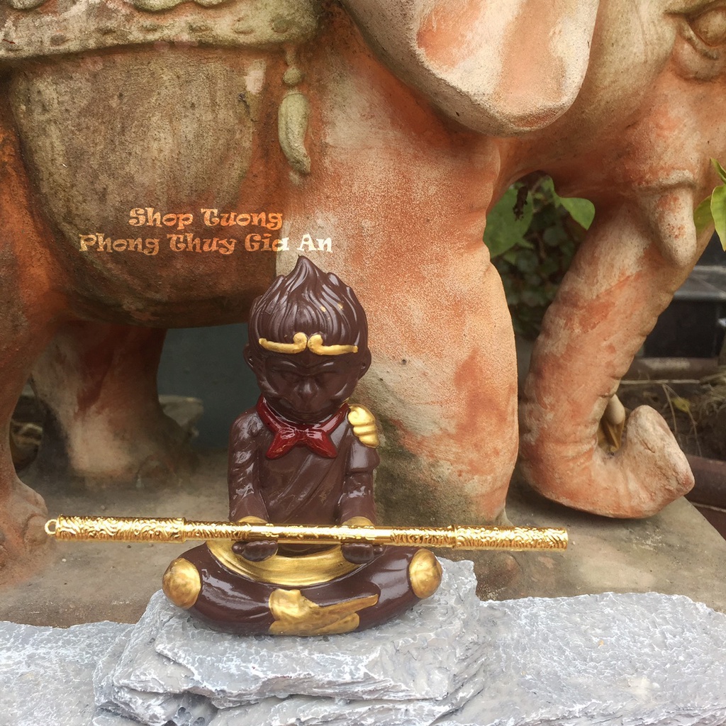 Tượng Tôn Ngộ Không - Tề Thiên Đại Thánh- Trang trí Bể cá, Tiểu cảnh, Thác nước Phong Thủy, Bàn làm việc Hàng VN