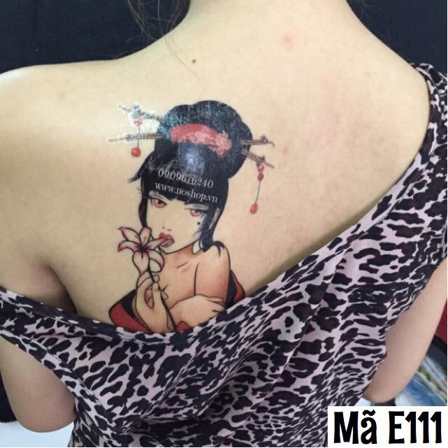 Hình Xăm Dán Cô Gái - Mã E111