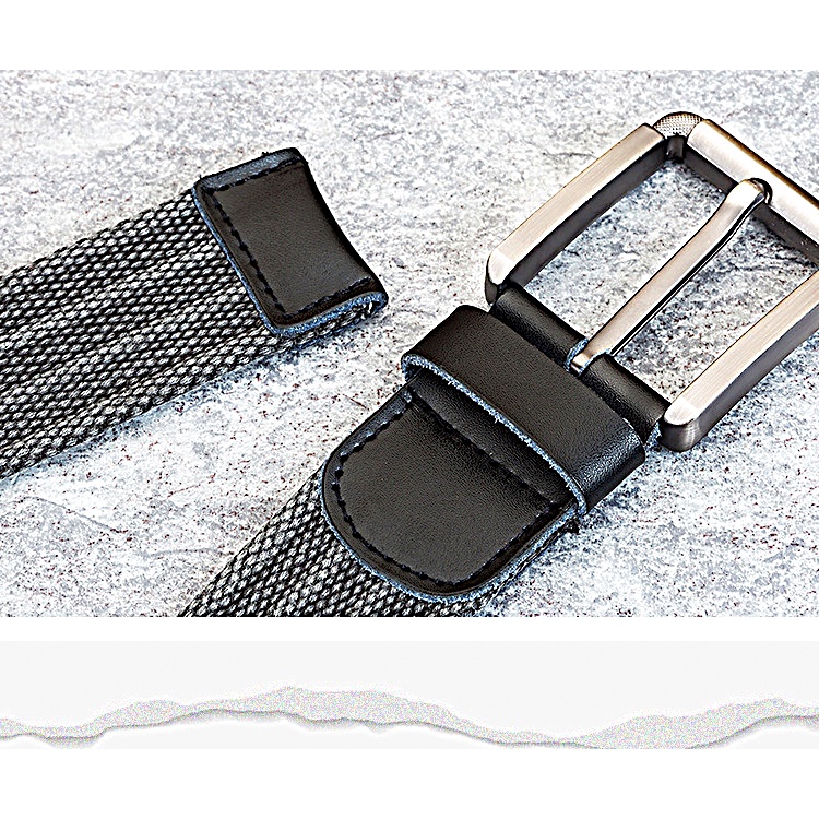 Thắt lưng nam - Chất liệu vải bố cavas-Size 3.5 x 115cm dày 0.4 cm - Khóa kim loại vuông bạc - phong cách bền đep.