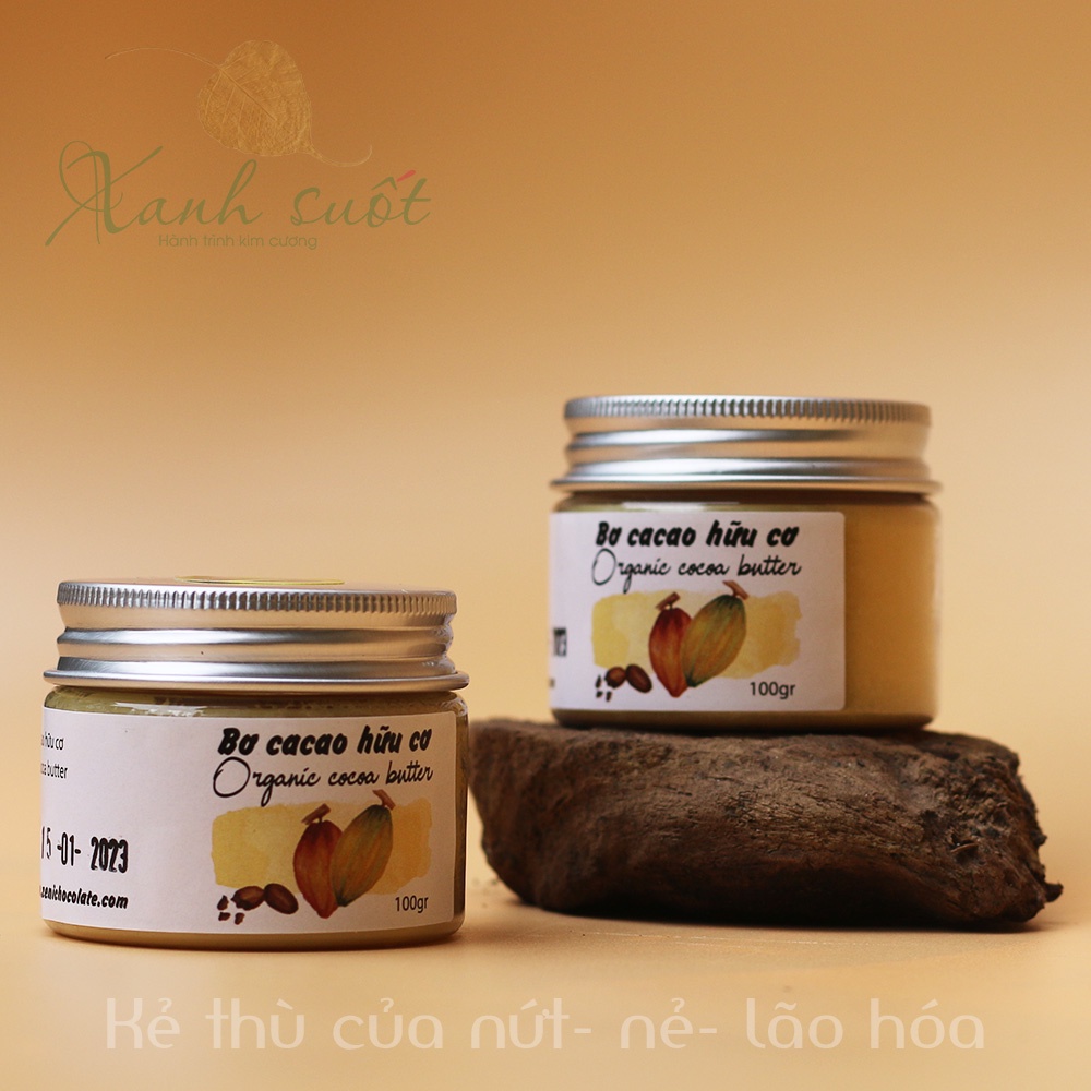 Bơ Cacao Hữu Cơ 50G- Organic Cocoa Butter- Bơ Từ Hạt Cacao