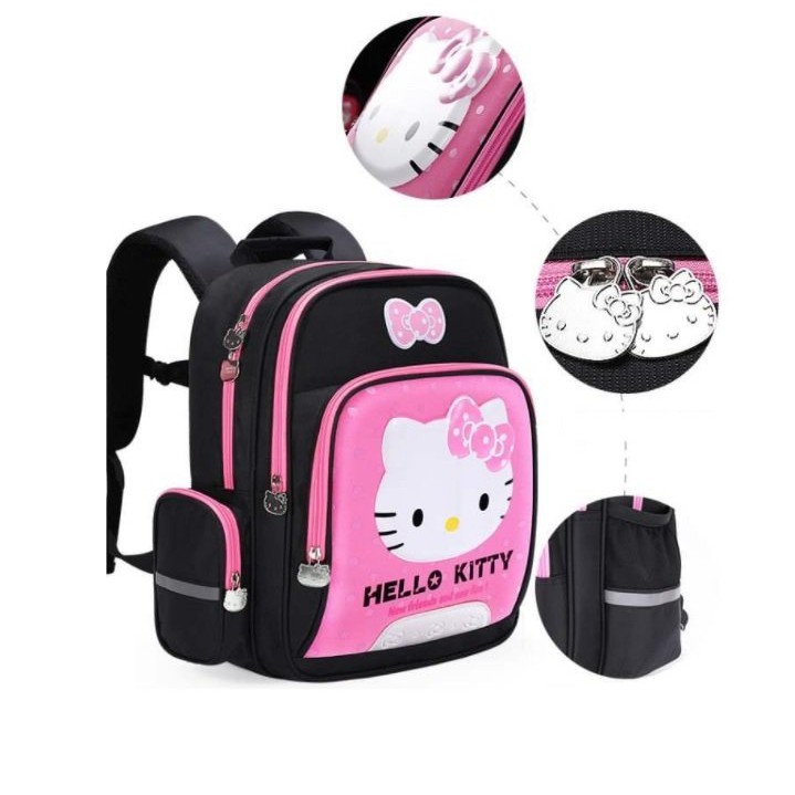 [Mẫu Mới 2021] Balo Đi Học Cho Bé Gái Lớp 1 Đến Lớp 3 - Ba Lô Hình HelloKitty Vô Cùng Dễ Thương