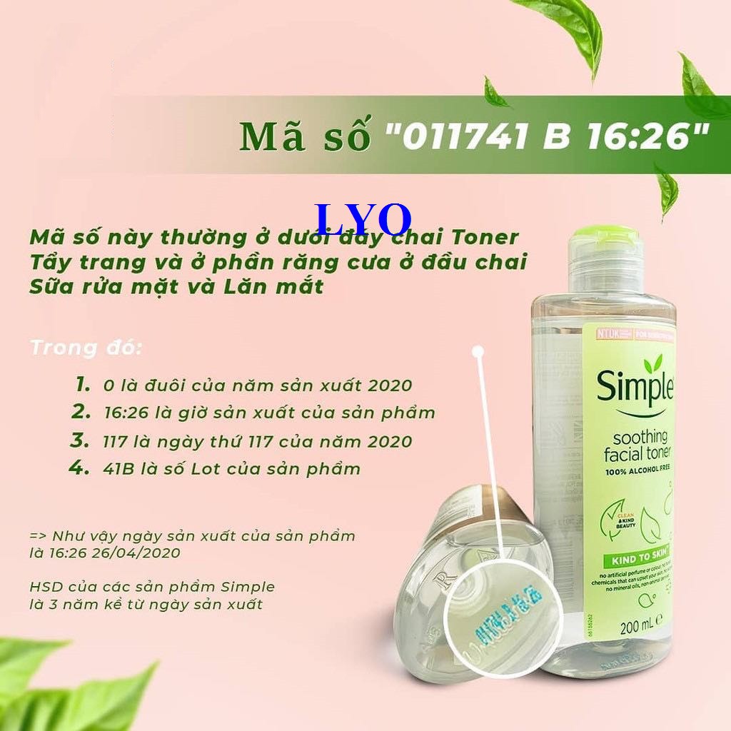 Nước Hoa Hồng Soothing Facial Toner Simple 200ml.