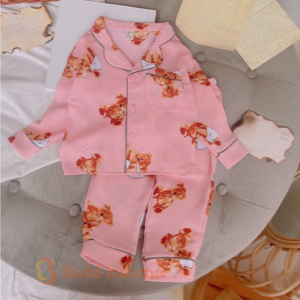 Bộ Đồ Ngủ Pijama Lụa Mango Dành Cho Bé Gái - BPN20