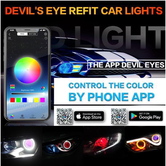 Đèn LED Kevanly hình mắt quỷ tích hợp điều khiển từ xa tiện dụng