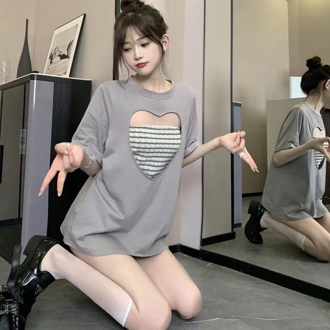 Love long sleeve T - áo rỗng tuýp tất cả - phù hợp hai - bộ mảnh