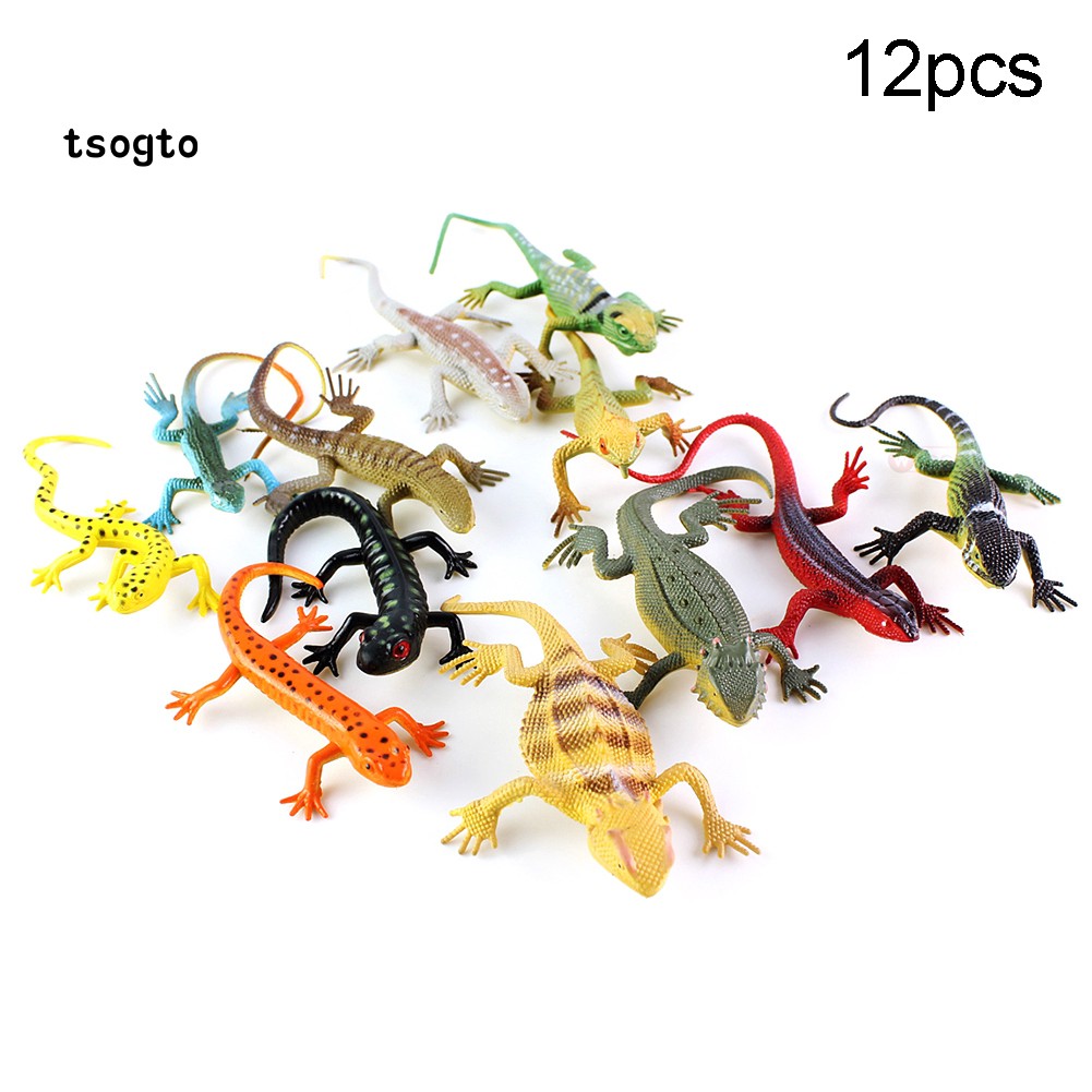 Bộ 12 đồ chơi động vật thằn lằn mini dành cho bé