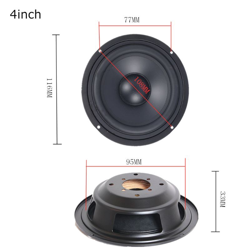 2Pcs 4/5/6.5&quot; Woofer Speaker Passive Radiator Booster Bass Vibrating Speaker