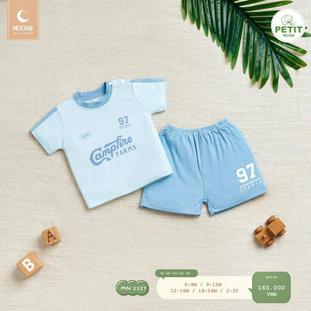 Bộ cộc tay petit cho bé trai và bé gái dễ thương BST xuân hè 2022