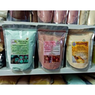 Combo 3kg bột mặt nạ dẻo handmade bạc hà,vàng sâm, hoa hồng