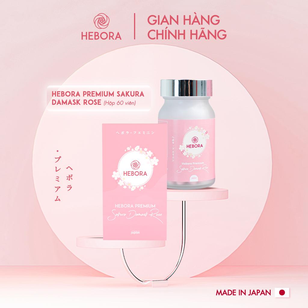 Viên uống tỏa hương Hebora Premium Sakura Damask Rose (Hộp 60 viên)
