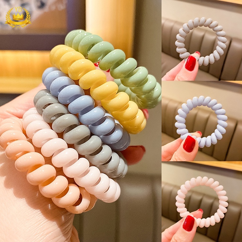 Dây buộc tóc cao su màu sắc ngọt ngào đơn giản phong cách Hàn Quốc cho nữ