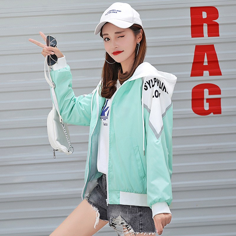 Áo khoác Nữ dù 2 lớp LoLi phối màu Nón và Cánh tay ấn tượng - Hot trend 2021 | BigBuy360 - bigbuy360.vn