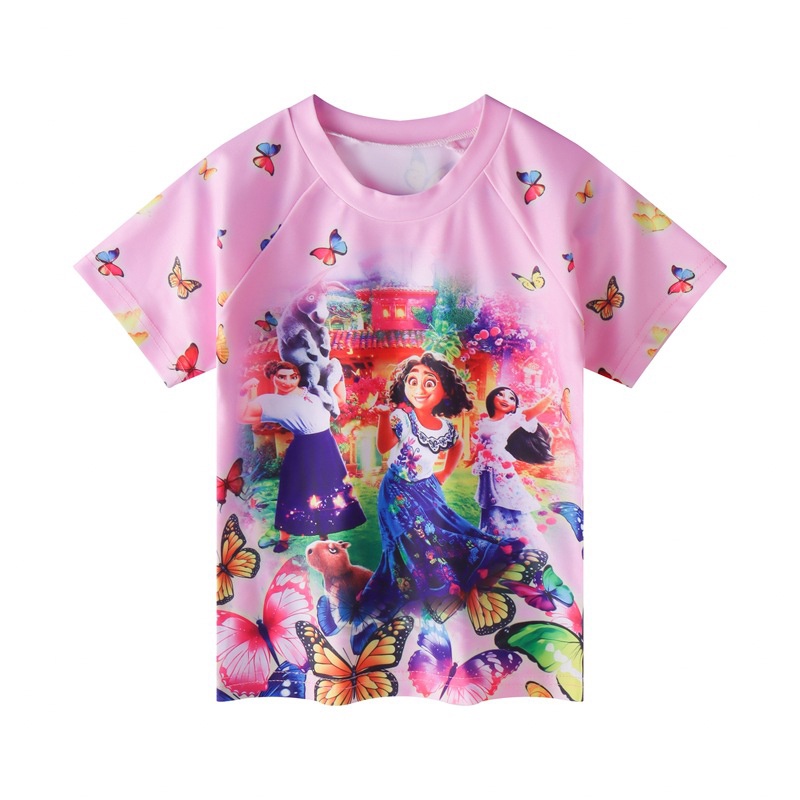 Bộ Đồ Bơi Kèm Nón Họa Tiết Hoạt Hình Anime Cho Bé Gái