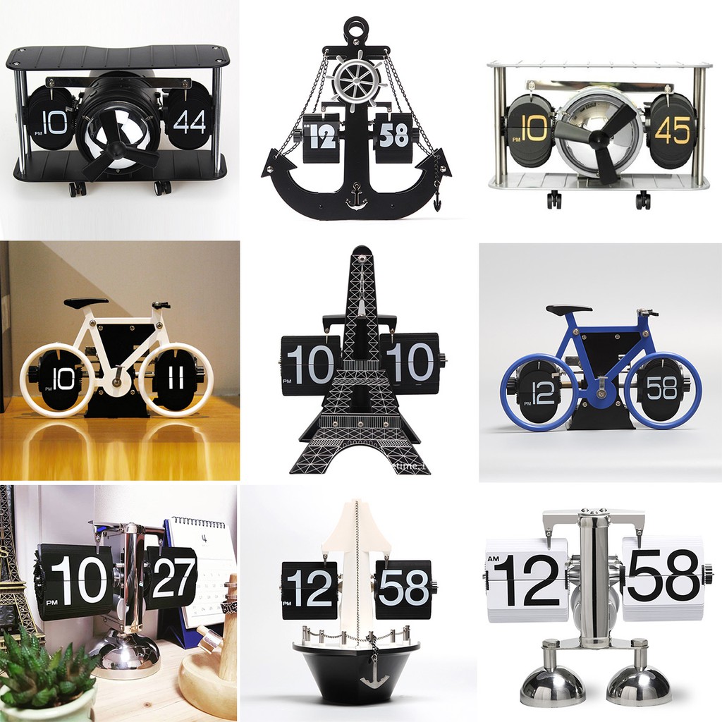 [BH 12 Tháng] Đồng Hồ Lật Để Bàn Retro Flip Clock