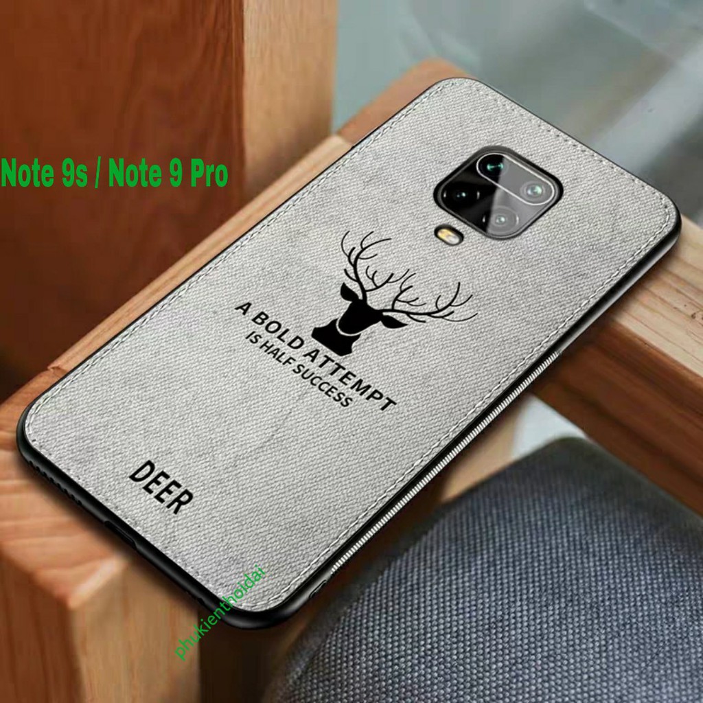 Ốp lưng Redmi Note 9s / Note 10 Pro / Note 9 Pro chống sốc vải đầu hươu thời trang cao cấp