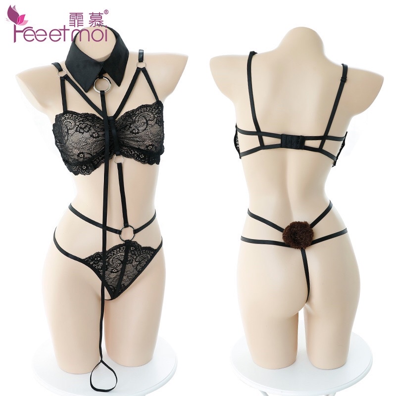 Bộ Ngủ Cosplay Liền Thân Xích Thỏ kèm Phụ Kiện Hóa Trang Nàng Thỏ 8806 Vô Cùng Quyến Rũ Mainia Shop