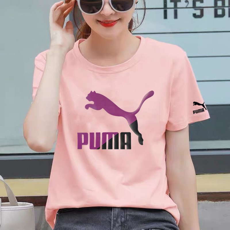 Áo Thun Tay Ngắn In Logo Puma Phối Màu Gradient Cá Tính Hợp Thời Trang Hè