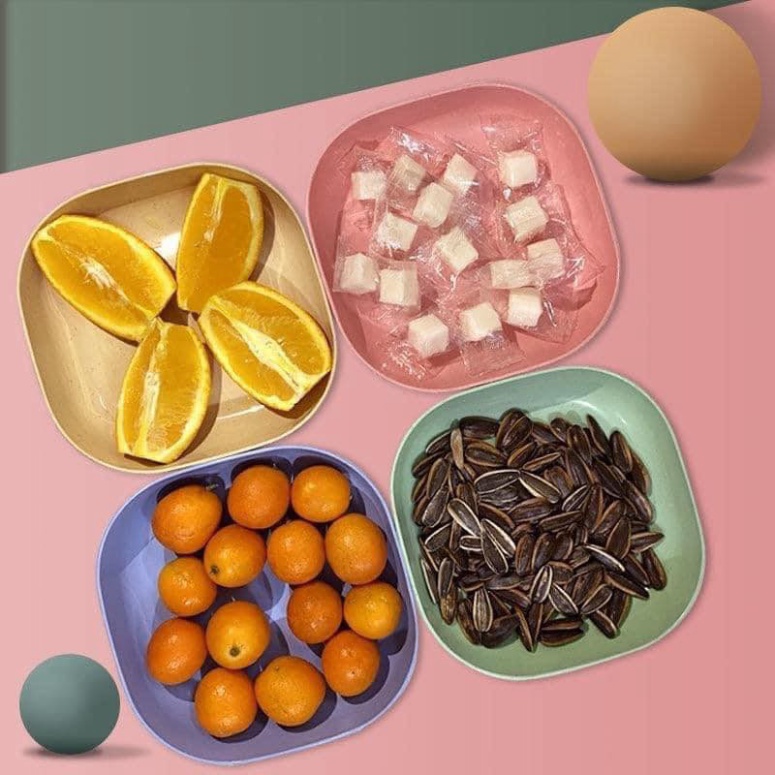 8 BÁT ĐĨA LÚA MẠCH CHỮ NHẬT MÀU PASTAL SIÊU XINH. ĐTCA!!!