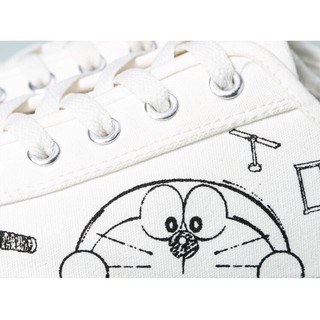 Giày Sneaker Trắng Viền Đen Doremon Doraemon