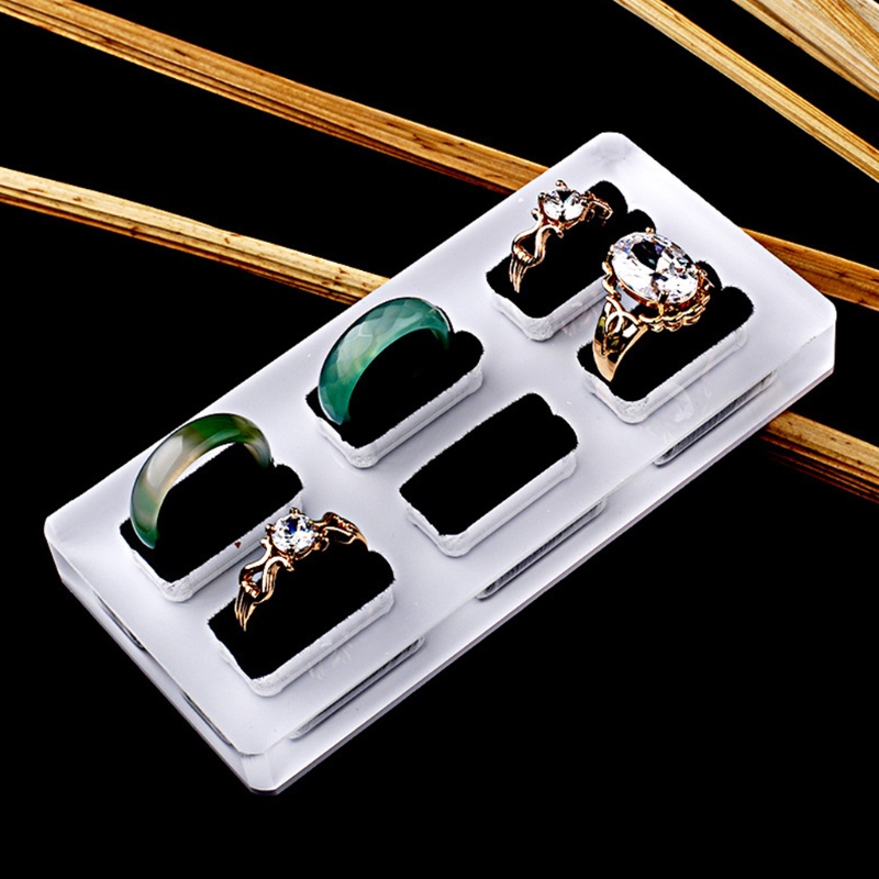 Giá Đỡ Trưng Bày Nhẫn Trang Sức Hình Vuông Bằng Acrylic