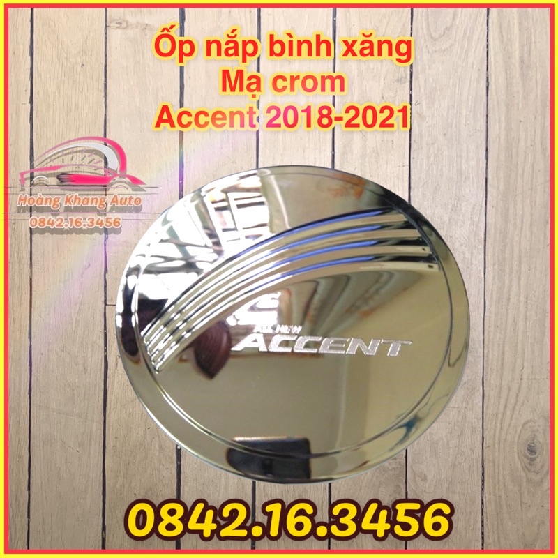 Ốp nắp bình xăng Accent 2018 - 2021, mạ crom