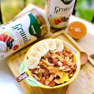 Ngũ Cốc granola- Giảm Cân, Ăn Kiêng, eatclean, ăn vặt,Dinh Dưỡng,tiện lợi,Hộp 500 gram