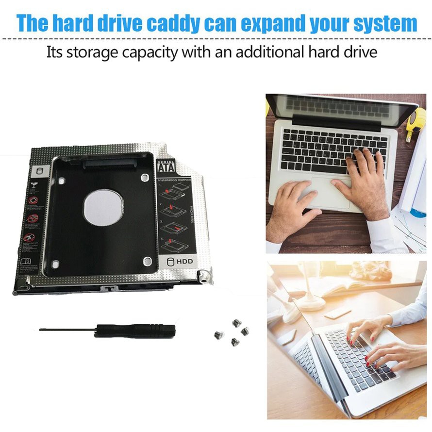 Caddy Bay HDD SSD SATA Cho MacBook Pro 13/15/17 Inch - Khay ổ cứng thay thế ổ DVD