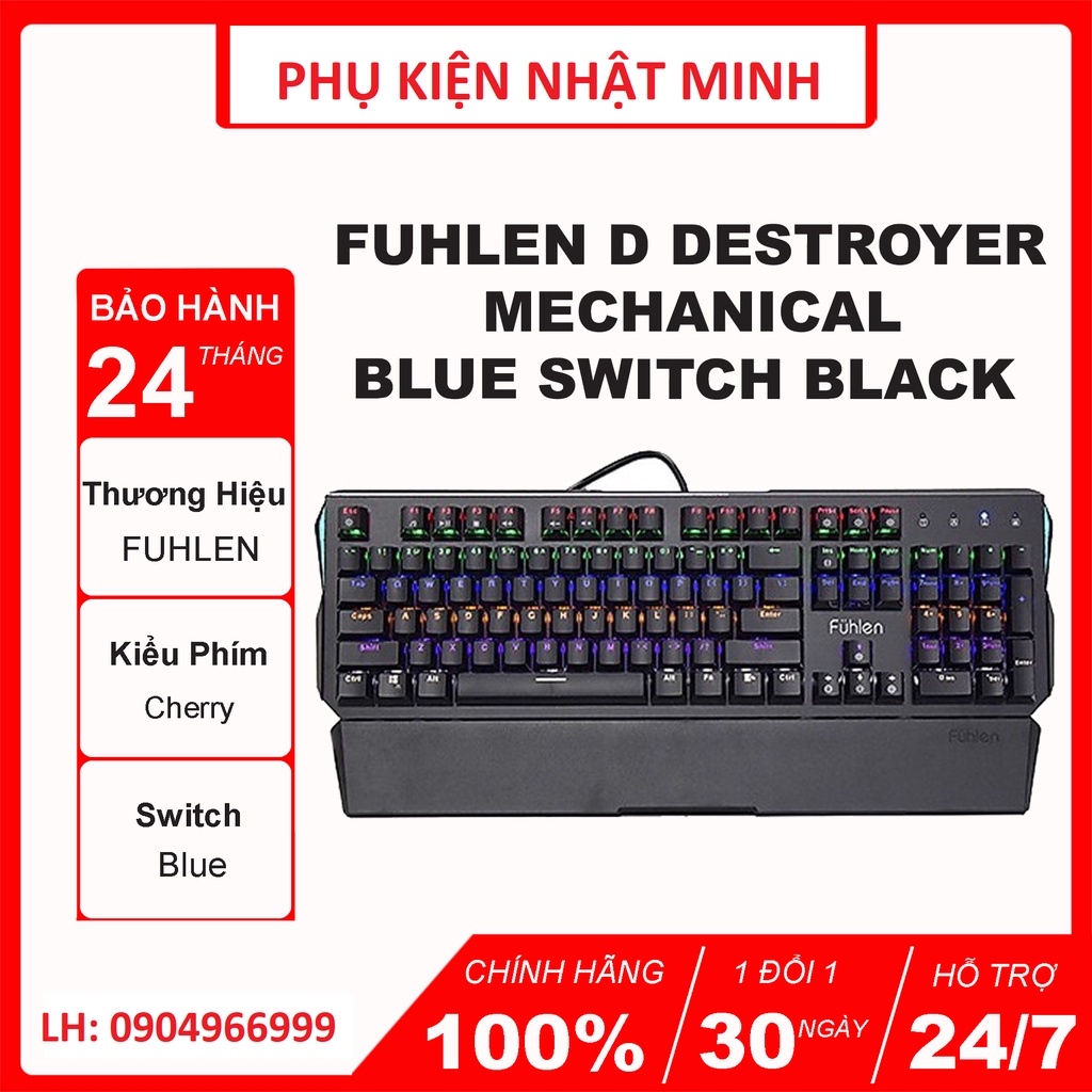 [Tặng lót chuột] bàn phím Fuhlen D(Destroyer)-phím cơ gaming giá rẻ chơi game chuyên dụng