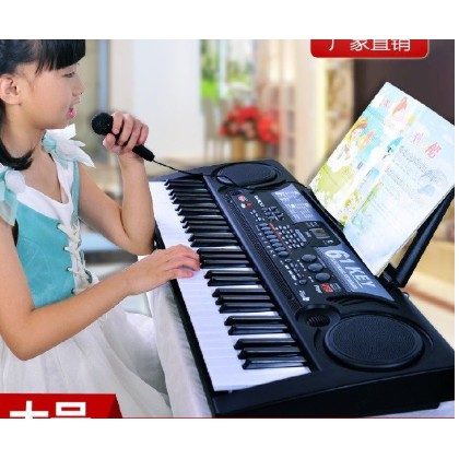 Đàn Điện Tử Piano 61 Phím Loại To Kèm mic Cho Người mới Cho Bé