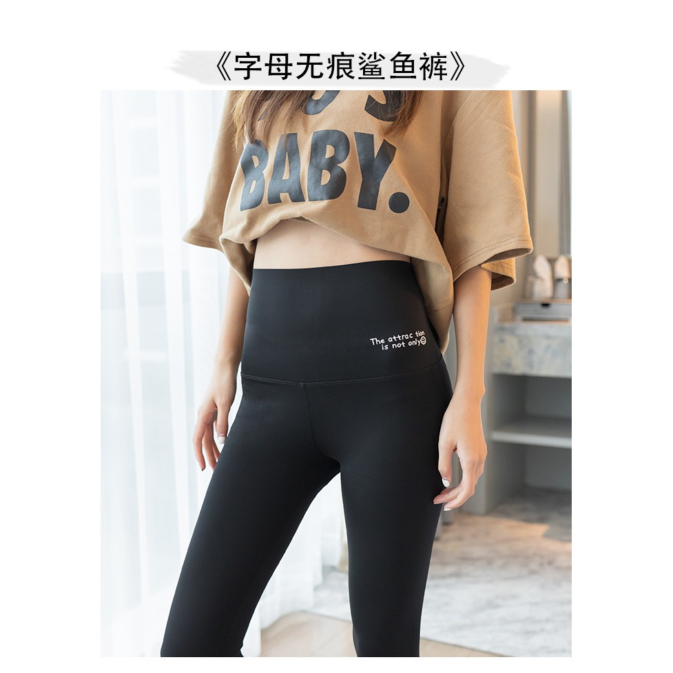 Quần Legging Da Lưng Cao Ôm Dáng In Chữ Thời Trang Cho Nữ | BigBuy360 - bigbuy360.vn