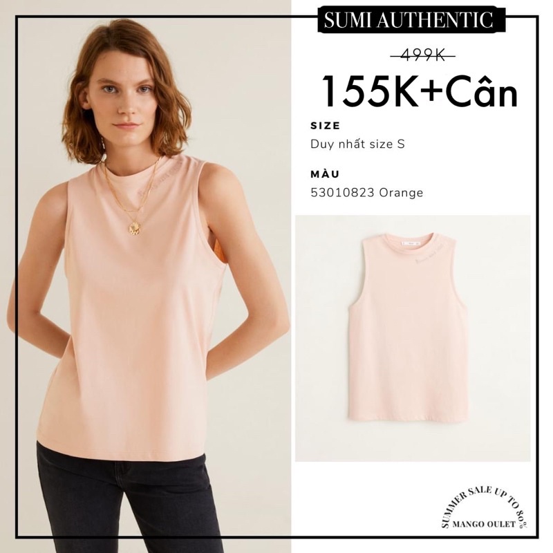 Áo thun nữ sát nách Mango | Hàng hiệu vợt sale