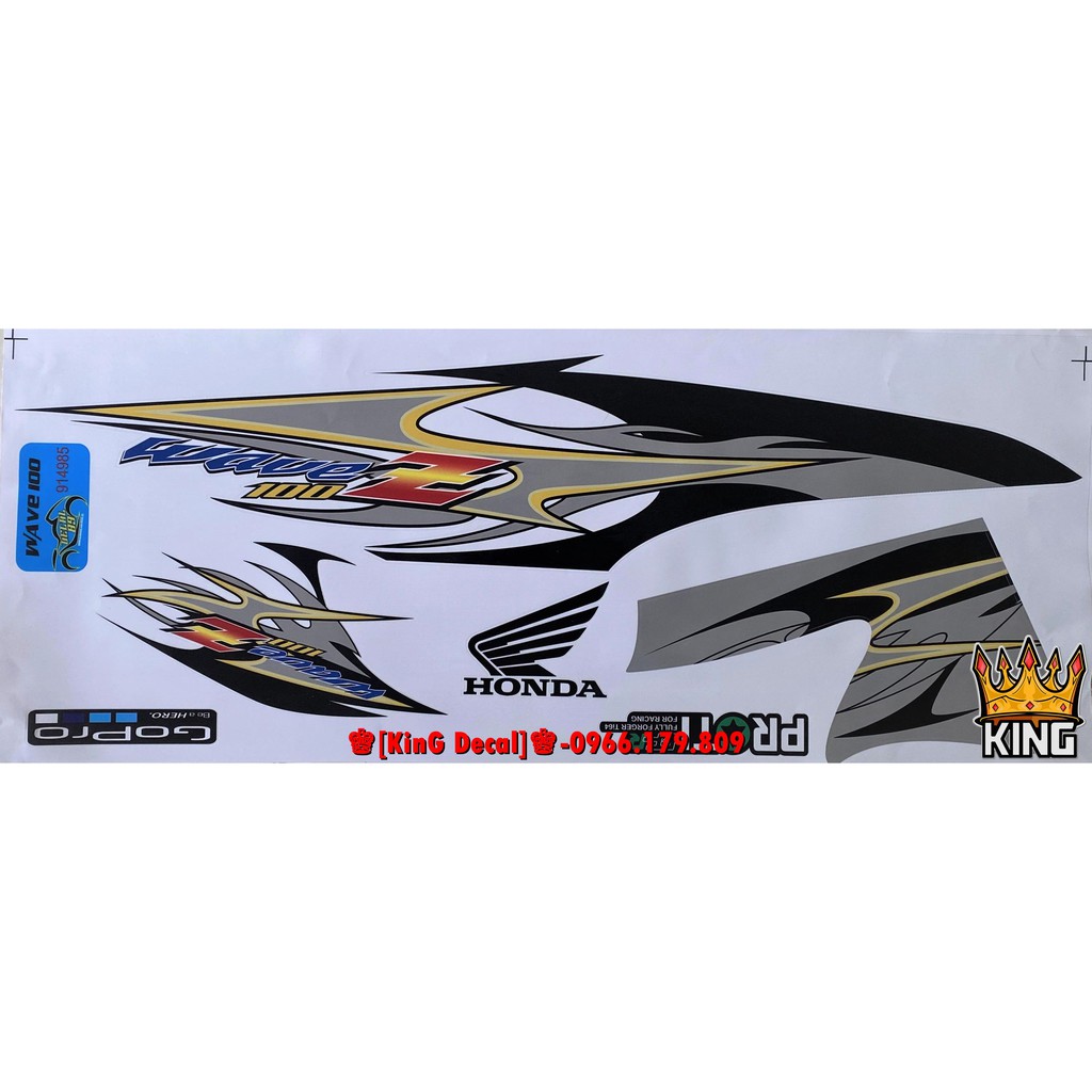 Tem Rời Wave 50cc,100cc Xám Ver 3 - Ảnh Thật