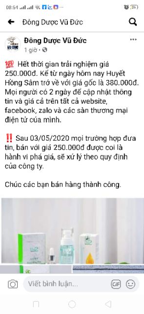 [FREE SHIP] Huyết Hồng Sâm - Vua Diệt Mụn - Đông Dược Vũ Đức