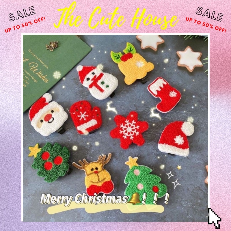 Kẹp tóc Giáng sinh/Noel nhiều mẫu cute