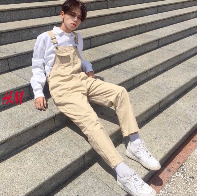 Quần Yếm kaki 2 túi hộp dễ thương | BigBuy360 - bigbuy360.vn