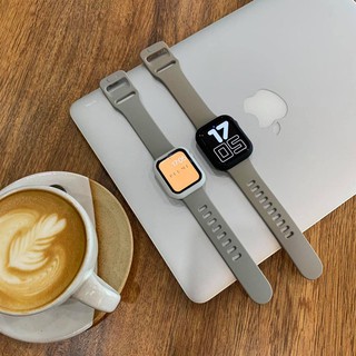 Combo Ốp Mặt + Dây Apple Watch Silicon Cao Cấp, Phong Cách Thể Thao Dành Cho Size 38mm 40mm 42mm 44mm 44mm