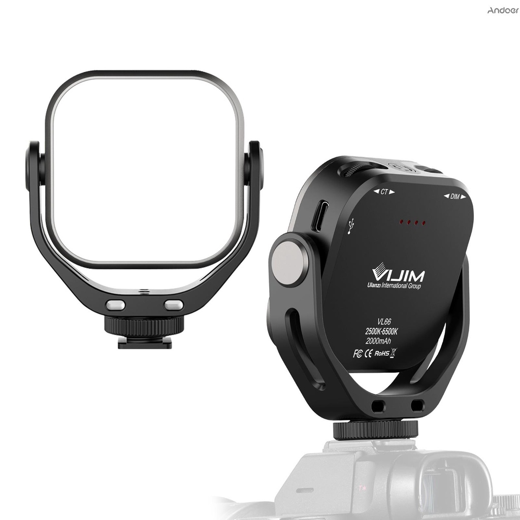 Đèn Led Trợ Sáng Mini Vijim Vl66 6w Cri95 2500k-6500k 2000mah Có Thể Sạc Lại Kèm Giá Đỡ Chữ U | BigBuy360 - bigbuy360.vn