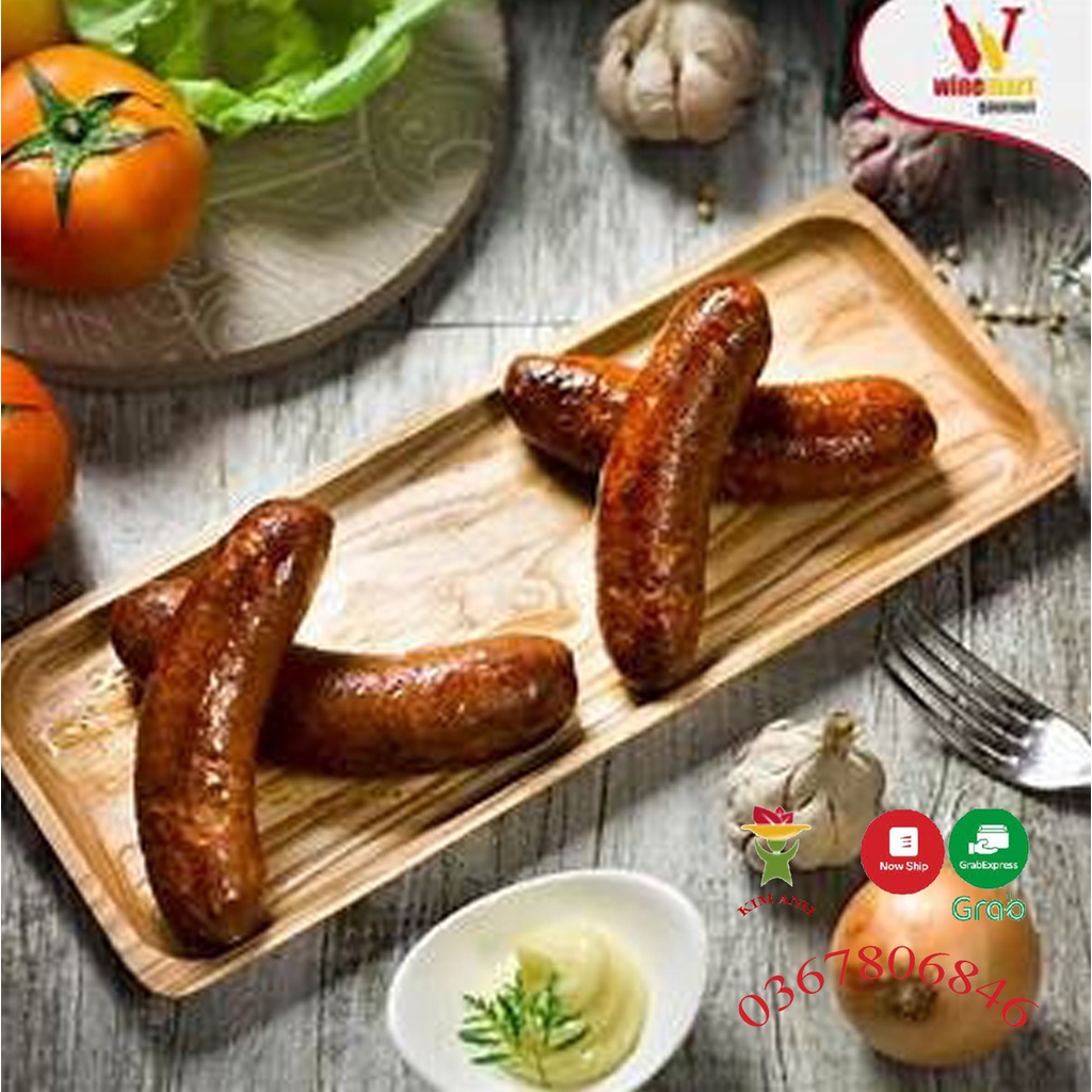 Xúc xích đức - SMOKED GERMAN SAUSAGE -  2 cái - 165gr/ bao