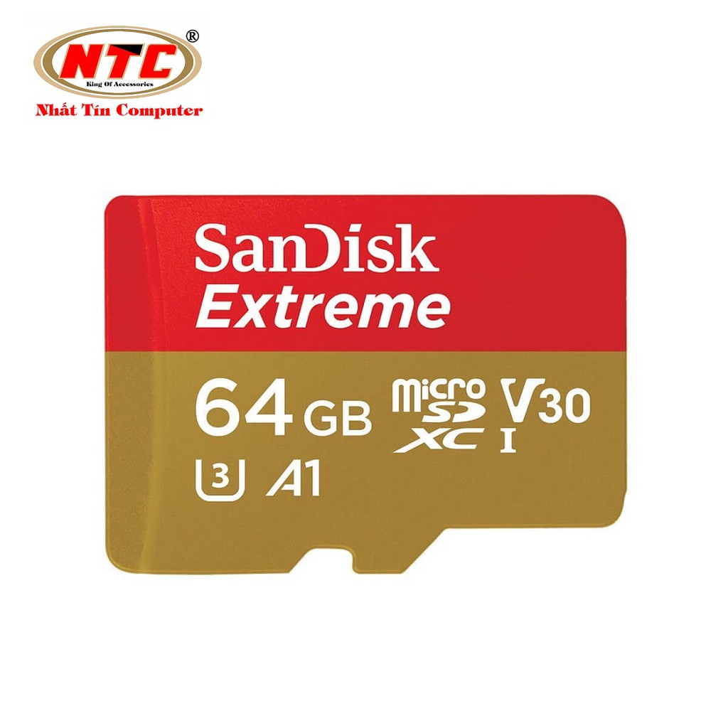 Thẻ nhớ microSDXC Sandisk Extreme 667X V30 64GB UHS-I U3 100MB/s - KHÔNG BOX (Gold) | BigBuy360 - bigbuy360.vn