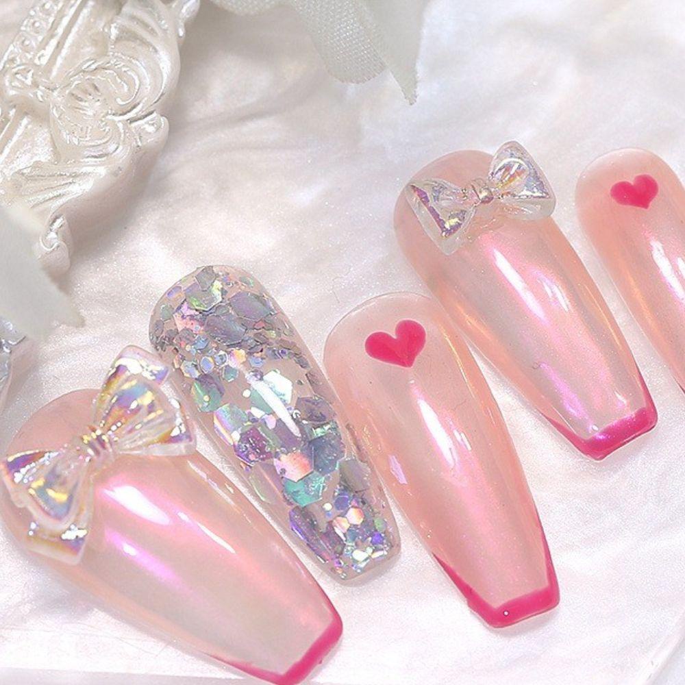 Phụ Kiện Trang Trí Móng Tay 3D Hình Nơ Xinh Xắn