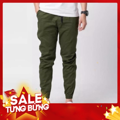 Quần jogger nam màu xanh rêu chất kaki mềm dáng đẹp phù hợp cho nam - Hàng nhập khẩu