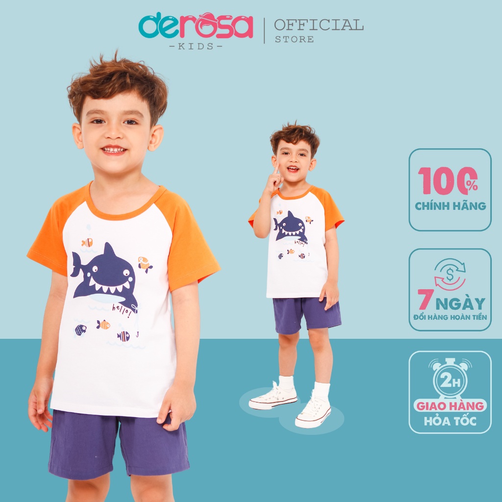 Áo Cộc Tay Bé Trai (2 - 6 tuổi) DEROSA KIDS ASKD037A