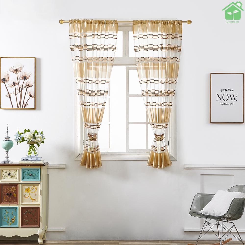 Rèm Cửa Sổ Kẻ Sọc Ngang 1 Tấm 39 &quot;x51&quot;