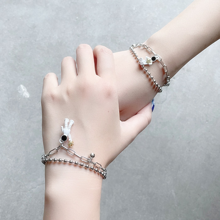 [Mã FAMAYFA giảm 10K đơn 50K] Astronaut Multi-layer Couple Bracelet Spaceman Stars Friendship Student Bracelet