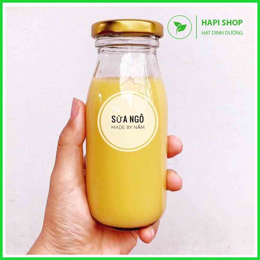 Chai Thủy Tinh, Chai Thủy Tinh Đựng Nước Ép, Chai Đựng Trà Sữa Nắp Thiếc 300ml