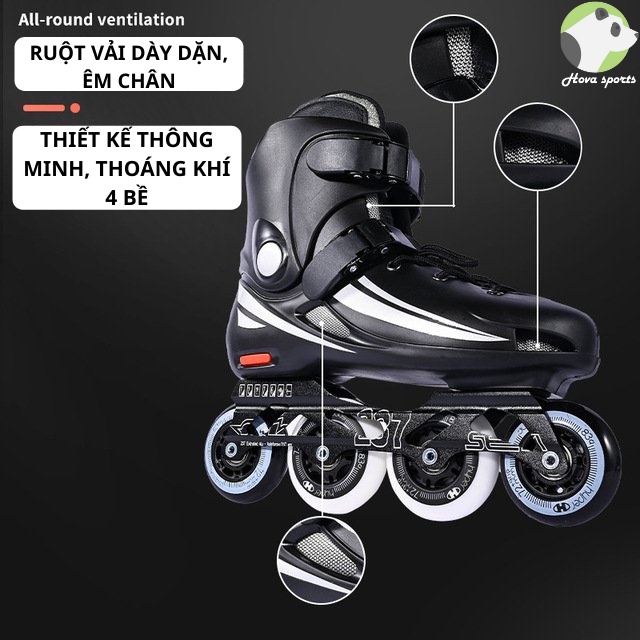 Giày patin HOVA 237 cao cấp giành cho người đi slalom chuyên nghiệp batin batanh cao cấp