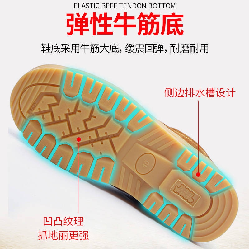 Giày bảo hộ mũi thép chống trầy xước chống dầu thoáng khí an toàn cho nam | BigBuy360 - bigbuy360.vn