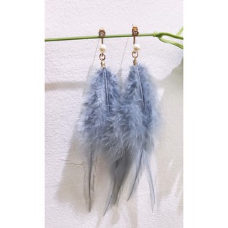 Bông tai ear jacket lông vũ - Tatiana - B2344