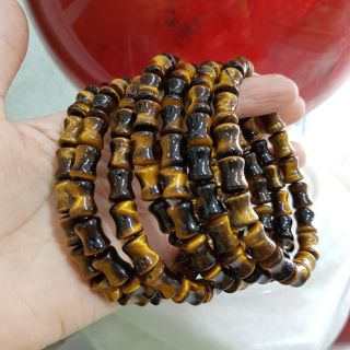 Vòng Tay ĐA M.HỔ Vàng  Đốt Trúc Hợp Mệnh Thổ, Kim